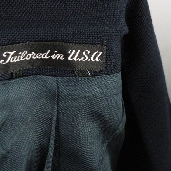 NWOT Stafford Mens Hopsack Blazer Sport Coat Jacket Size 42 R Gold Buttons - Picture 10 of 10